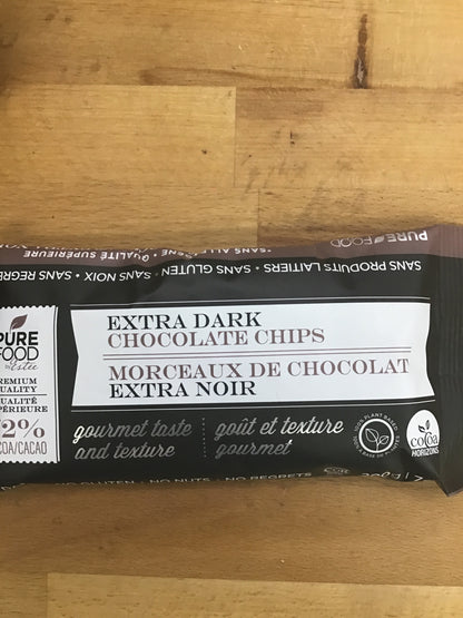 Extra Dark Chocolate Chips By Pure Food