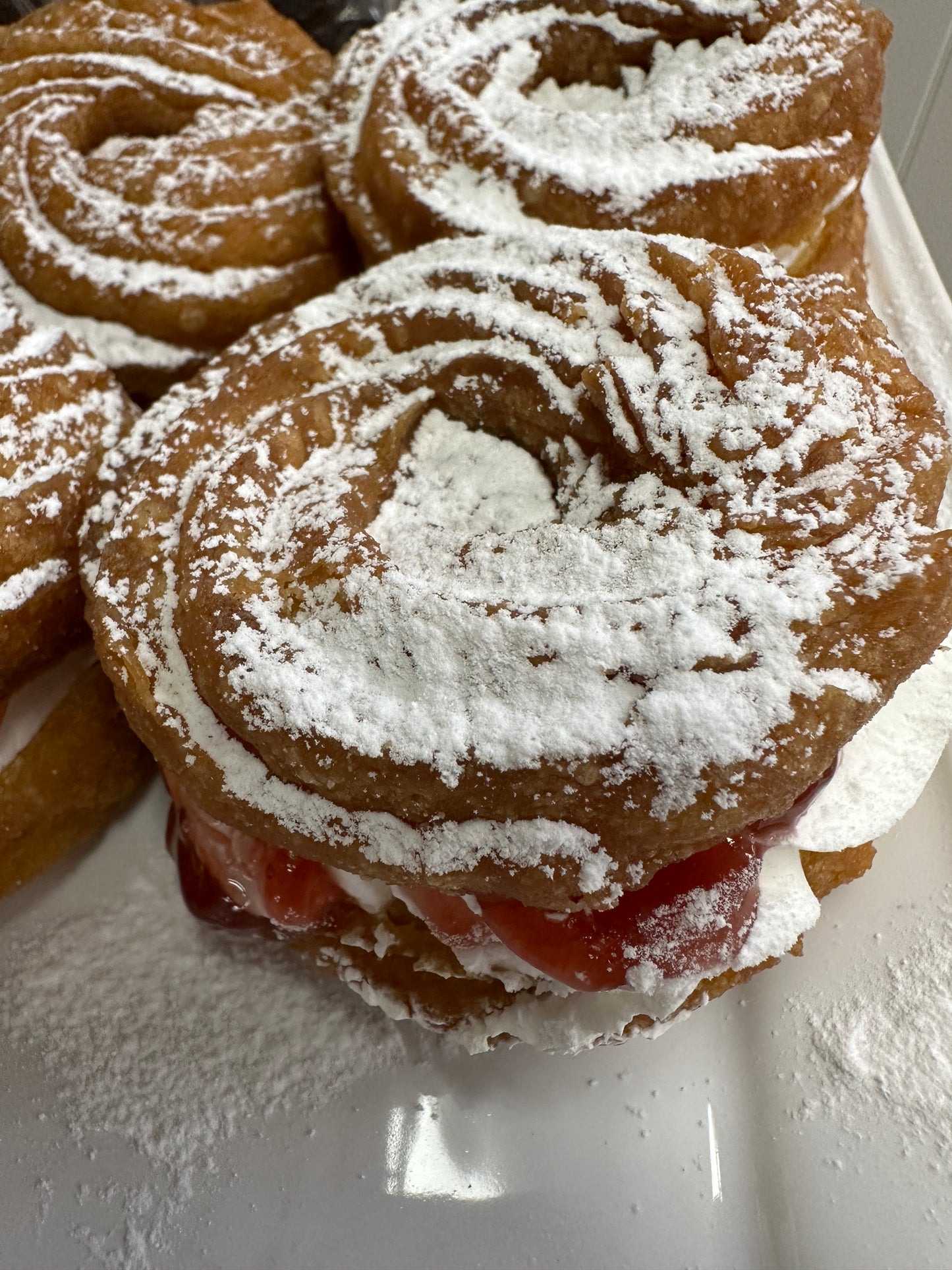 Strawberry cream Filled Cruller (6pieces) AVAILABLE FRIDAY AND SATURDAY ONLY