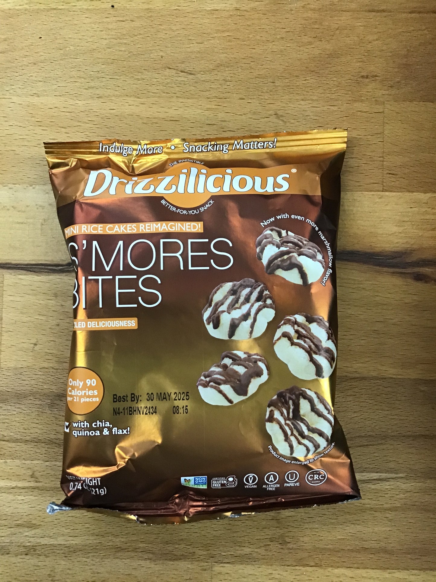 Mini rice cakes s’mores bites by Drizzilicious