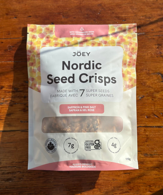 Nordic Seed Crisps Saffron & Pink Salt by Jöey