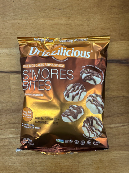 Mini rice cakes s’mores bites by Drizzilicious