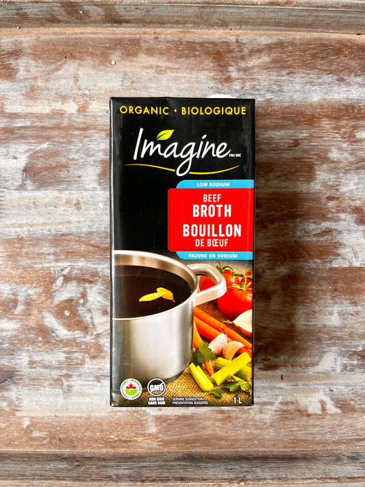 Bouillon de boeuf faible en sodium