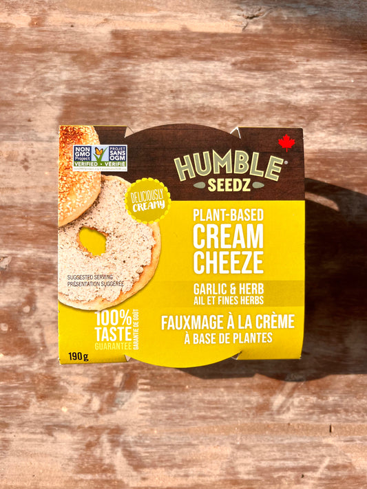 Vegan Garlic & Herb Cream Cheeze by Humble Seedz