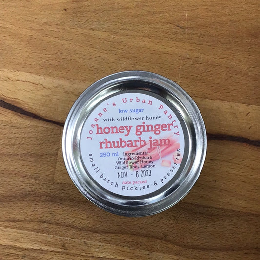 Honey Ginger Rhubarb Jam 250ml by Joanne’s Urban Pantry